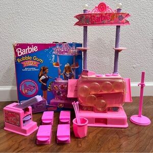 Vintage 1994 Mattel BARBIE BUBBLE GUM SHOP Original Box Almost Complete #12710